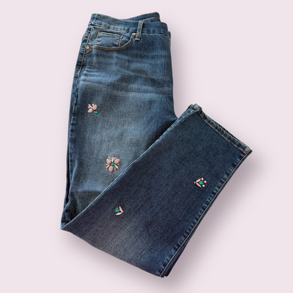 Chico's Denim - 🆕 Chico’s So Slimming Jewel-Embellished Girlfriend Ankle Jeans *NWT* sz 2R = 12R